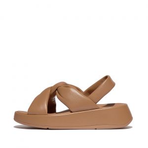 FitFlop Sandales femme F-Mode Knot Soft-Leather Flatform B/Strap