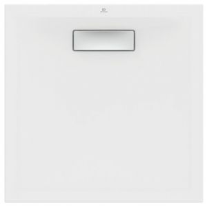 Ideal Standard Receveur de Douche Ultra Flat New Carré 80 x 80 cm Ultra-plat Hauteur 2,5 cm Acrylique Blanc Mat T4466V1