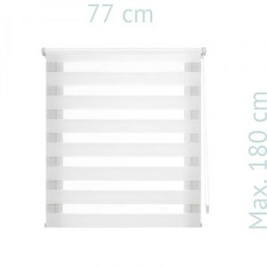 Purline Store enrouleur 77X180 CR&Egrave;ME EASY FIX Nuit et jour, assemblage facile &agrave; l'aide de clips de cadre de fen&ecirc;tre ou d'adh&eacute;sif - Cr&egrave;me