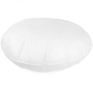 Linnea Coussin &agrave; recouvrir Rond 55 cm C Bullet Blanc garnissage Polyester