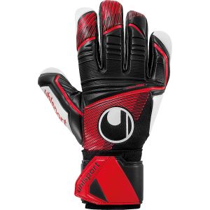 Image de Uhlsport Gants De Gardien Powerline Supersoft Hn - Noir/rouge/blanc, pointure 9½ - Noir - Taille 9½