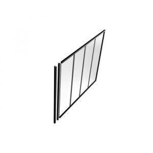 Poteau de terminaison pour verrière en aluminium thermolaqué - H130 cm - Noir - BAYVIEW