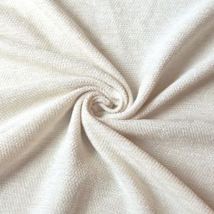 Tissu velours chenille &eacute;cru qualit&eacute; si&egrave;ge - Mondial Tissus