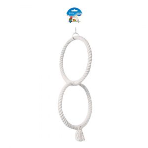 Jouet pour perroquet avec 2 anneaux Duvoplus