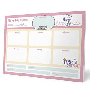 Snoopy Grupo Erik - Bloc Notes A4, Semainier | Sous-Main Bureau, Planner Hebdomadaire | Papeterie de Bureau, To Do List, Blocs Mémo, Fournitures Scolaires