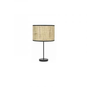 Lampe De Table Haute Natasha 1xe27 Noir/Roseau 63x30x30 Cm