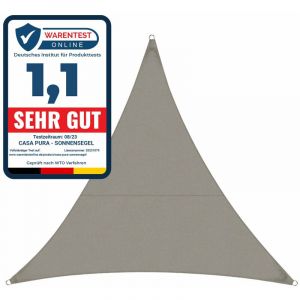 Casa Pura - Voile d'Ombrage Hydrofuge, Résistant aux Intempéries, Gris 5 x 5 x 5 m