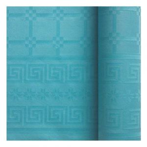 Nappe papier gaufr&eacute; 20x1.18m turquoise - dart 147025