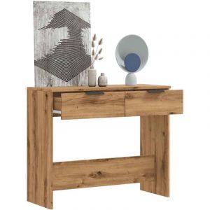 VidaXL Table console chêne artisanal 90x36x75 cm bois d'ingénierie