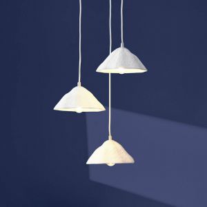 Osram Suspension Decor Lotus Leaf, &agrave; 3 lampes, blanc, papier, E14