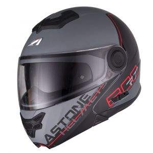 Image de Astone Casque modulable RT800 graphic exclusive LINETEK rouge/gris - M