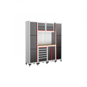 Top Car Meuble de rangement atelier 6 modules 9 pièces - RACING-MRA-6M9P - Ce produit de marque est neuf.
