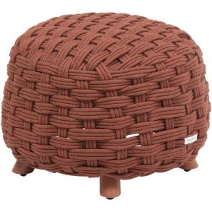 Hesperide Pouf de jardin tress&eacute; rond OBBAE - Acajou - Obbae