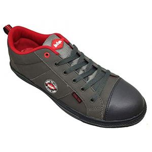 Lee Cooper Pour des hommes Workwear Femmes unisexe Retro Styled Baseball Sécurité au travail des formateurs Chaussures SB SRA, Gris, 39 EU