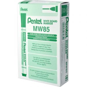 Pentel Lot de 12 MW85-D Marqueurs effaçables pour tableau Blanc pointe conique moyenne encre verte