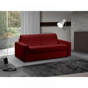 Italian Spirit Canapé MASTER rapido matelas 18 cm sommier lattes RENATONISI XXL 180 cm microfibre bordeaux