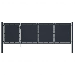 VidaXL Portail de jardin Acier 350x100 cm Anthracite