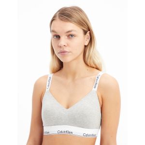 Calvin Klein Soutien-gorge bralette griffé Gris - Couleur Gris - Taille L
