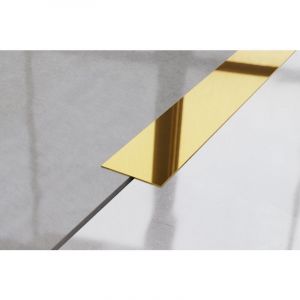 Ilcom - Bande murale décorative en acier inoxydable 5cm x 244cm - Or brillant