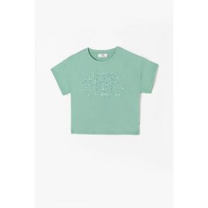 Le Temps des Cerises T-shirt enfant T-shirt anwargi vert imprimé