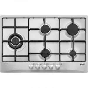 Glem Table de cuisson Gas GT85TIX Inox Encastrable 75 cm 5 feux
