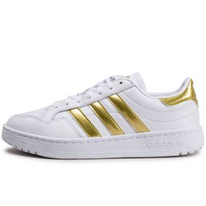 Adidas Team Court, 36 2/3 EU, femme, blanc or