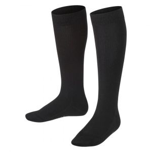 Falke Family K KH coton unies 1 paire, Chaussettes longues Mixte enfant, Noir (Black 3000) nouveau - écologique, 23-26