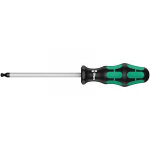 Wera Tournevis à 6 pans, avec tête sphérique, Cote s/plats : 2,0 mm, Long. de la lame 100 mm, Long. totale 170 mm -