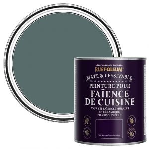 Rust-oleum Peinture Verte Résistante à l'eau pour Faïence de Cuisine, Finition Mate - Deep Sea 750ml