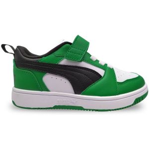 Puma Rebound V6 LO AC+ PS Basket, White Black-Archive Green, 30 EU