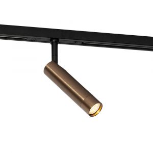 Qazqa Spot moderne bronze foncé pour système de rail monophasé - Slimline Uzzy