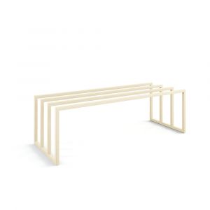 Meuble à chaussures en acier beige cashew 80x30x41cm Bovi - Metallbude