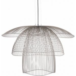 Forestier Suspension Papillon Large / Ø 100 cm taupe métallique en métal