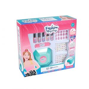 FASHION MAQUILLAGE - Set Manucure - Maquillage - 258019 - Multicolore - Plastique - Jeu pour Enfant - Ongles - Beauté - Testé par Un Laboratoire Français - 11 cm x 11 cm - À Partir de 5 Ans