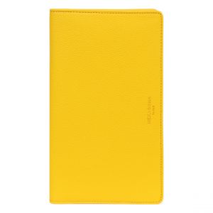 Hexagona Porte-chéquier - 1 volet - Cuir de vachette - Jaune - Confort