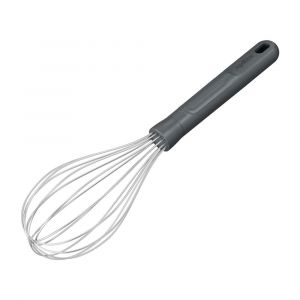 Zyliss Fouet de Cuisine Moyeene Paille de Blé/Acier Inoxydable, Fouet Professionnel, Ustensile de Cuisine, Batteur à Oeufs Manuel, gris béluga, 26 cm x 6 cm, passe au lave-vaisselle