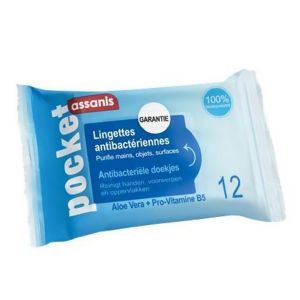 Assanis 12 lingettes antibact&eacute;riennes