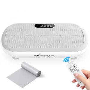 Plateforme Vibrante, 10 vitesses, 11 programmes, LED, Bluetooth, télécommande, Silencieuse, Capacité 200 kg, MERACH