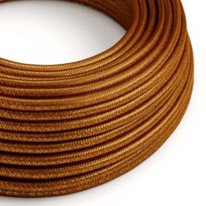 Câble d'éclairage textile en cuivre brillant et paillettes - The Original Creative Cables, idéal pour les lampes créatives - RL22 - 1 mètre
