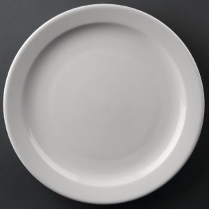 Olympia Assiettes à bord étroit Athena 254mm - Lot de 12