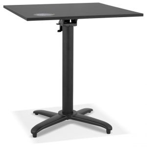 Table de terrasse pliable 'NOCTALI' carrée noire
