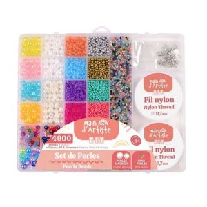 Image de MAIN D'ARTISTE - Set de 4900 Perles - Loisir Cr&eacute;atif - 105713 - Plastique - Activit&eacute;s Manuelles - Set - Adultes - Enfants - Imagination - Cadeaux - Anniversaire - &Agrave; Partir de 6 ans