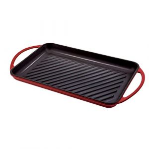 jata Gr33 Plaque à rôtir en fonte à induction 33 x 21,5 cm Rouge