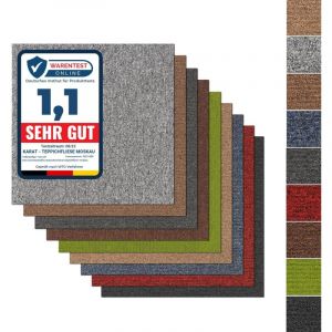 Moscow Dalle moquette boucl&eacute;e 50X50 Rev&ecirc;tement Isolant Mur/Sol, Marron fonc&eacute; 50 x 50 cm