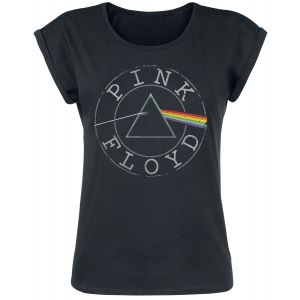 Pink Floyd T-Shirt Manches courtes de - Logo Circle - S à 5XL - pour Femme - noir