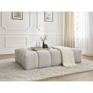 Bobochic Fauteuil & pouf Pouf everest tissu texturé Beige - Beige