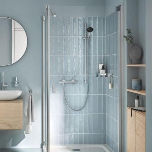 Grohe Precision Get Mitigeur thermostatique de douche avec set de douche, montage mural, 34857000,