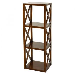 LesTendances LOLA Étagère style ethnique 3 cases croisillons - L 40 cm