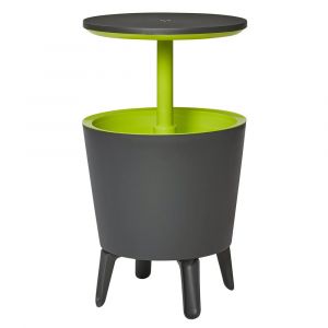 Keter Table de jardin "Cool Bar" 30L bac gla&ccedil;ons boissons fra&icirc;ches table d'appoint