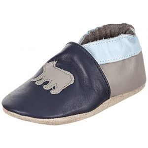 Robeez Chaussons Cuir Only Bear Bleu - Couleur Bleu - Taille 19